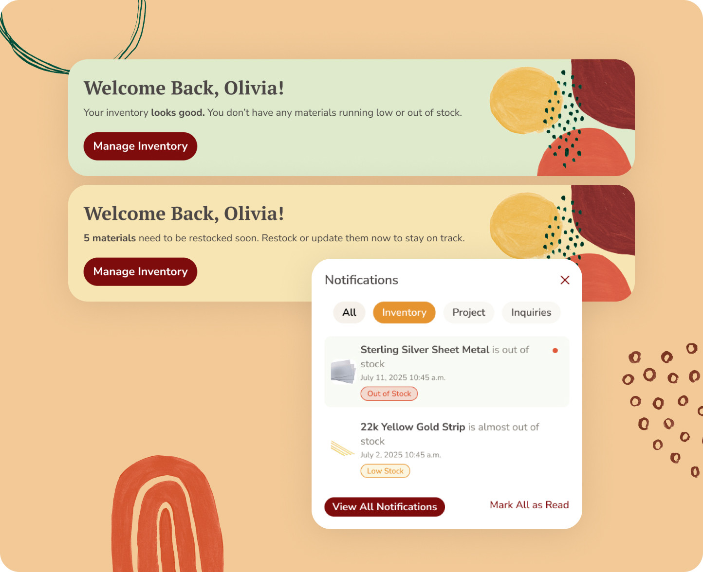 Custom Material Categories